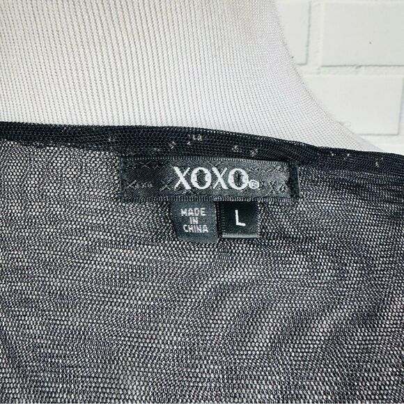 10/$25🦋 XOXO Black Sequin & Mesh Tunic Length Tank - Size Large - Picture 9 of 10
